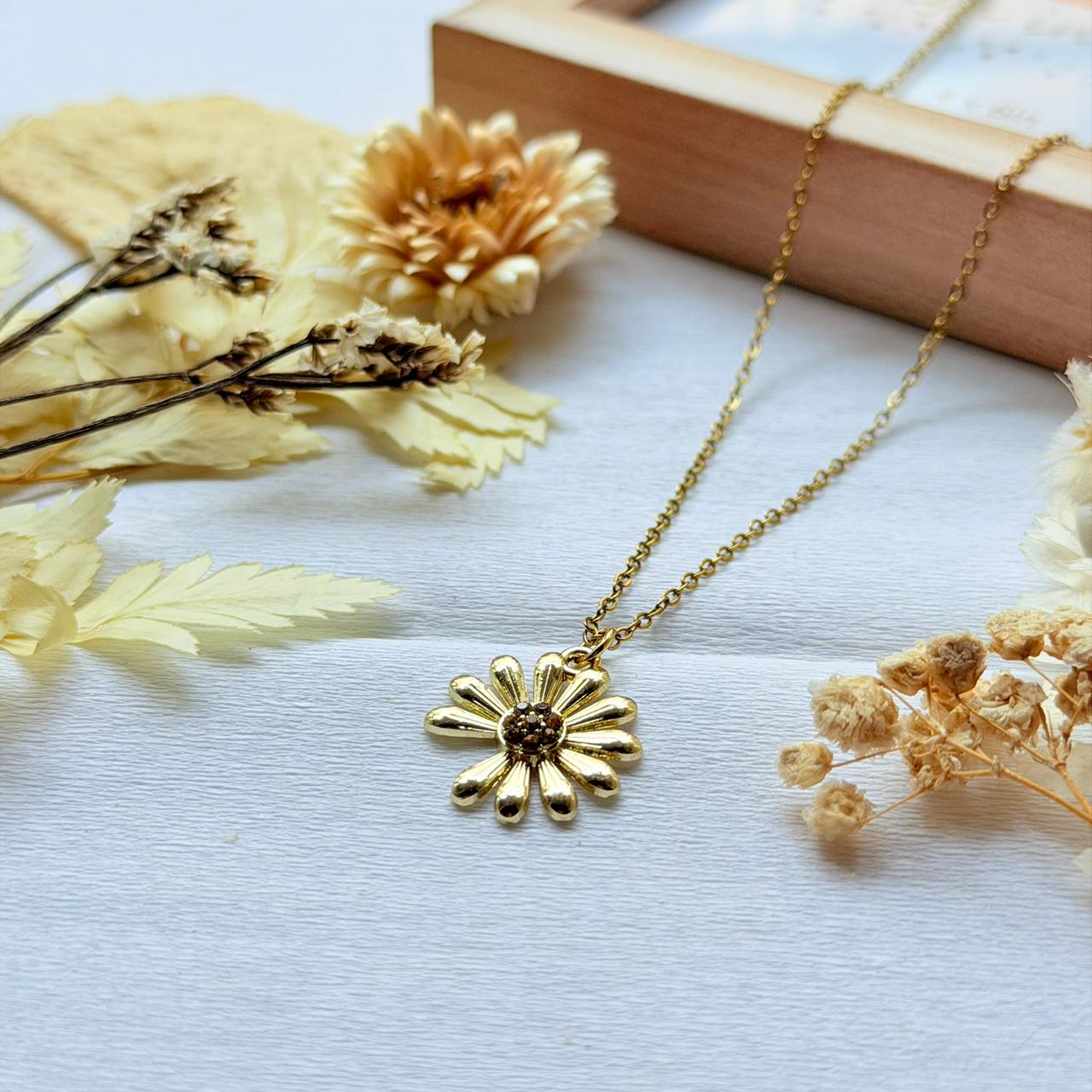 Sunlit Elegance Sunflower Locket