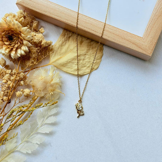 Rose with Golden Touch Locket